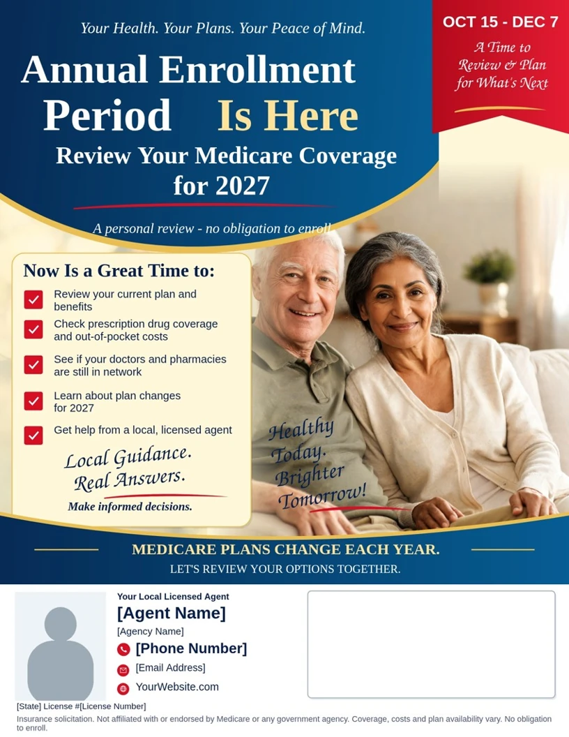Editable AEP & Medicare mailer example